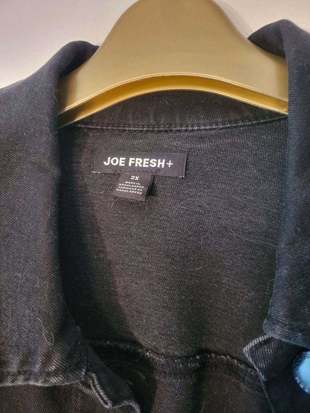 Joe Fresh Black Denim Jacket - Classic Trucker Style - Picture 2 of 2